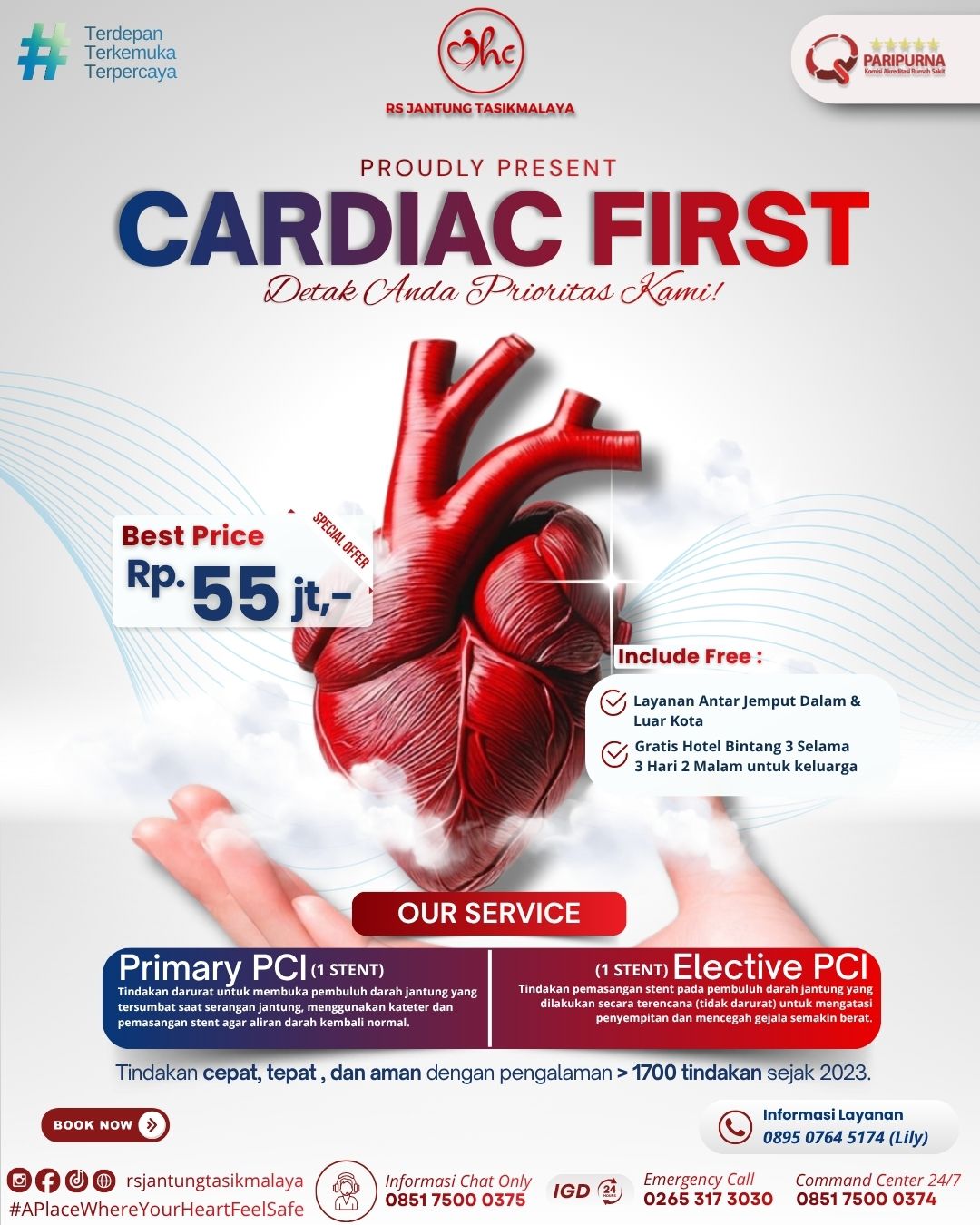 PAKET (PCI) PASANG RING 1 STENT
